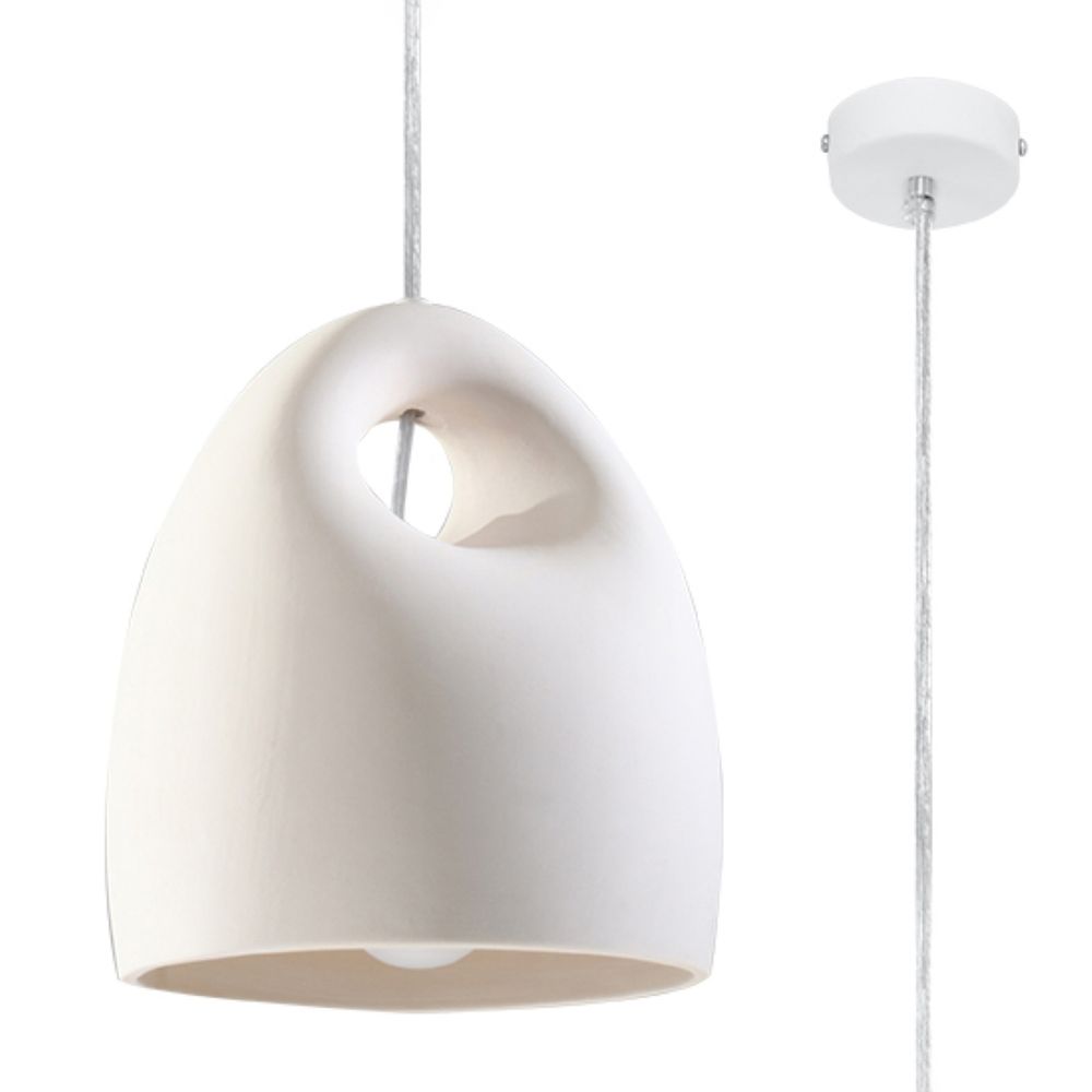 Pendant lamp ceramics Bukano modern Design E27 - SILVIONIX