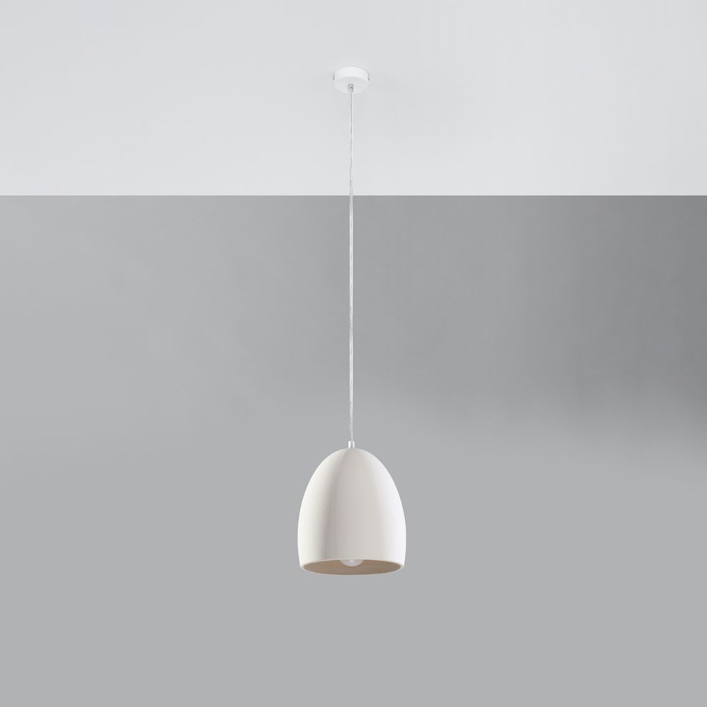 Pendant lamp ceramics Flawiusz modern Design E27 - SILVIONIX