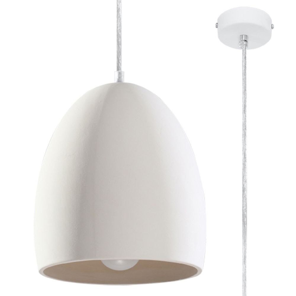 Pendant lamp ceramics Flawiusz modern Design E27 - SILVIONIX