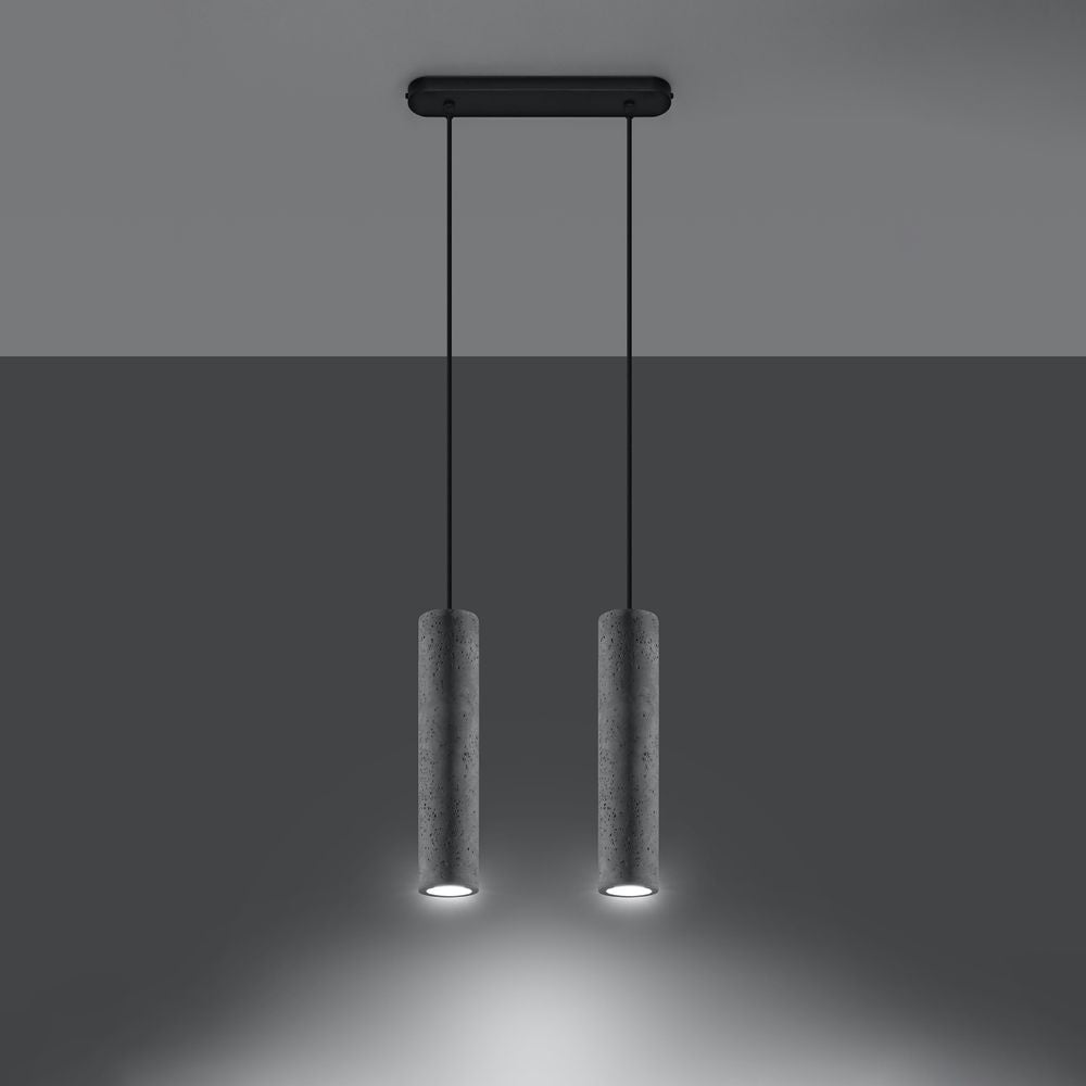 Pendant lamp concrete Luvo industrial Design GU10 - SILVIONIX