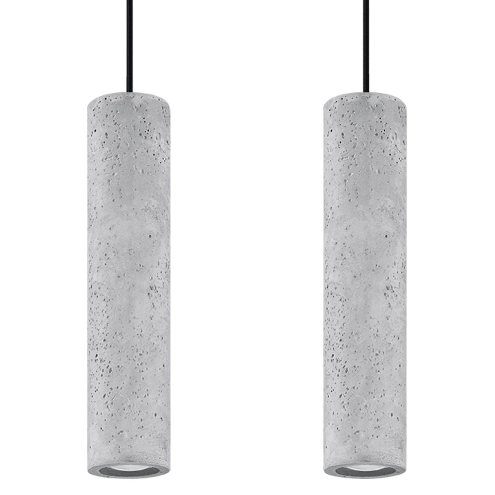 Pendant lamp concrete Luvo industrial Design GU10 - SILVIONIX