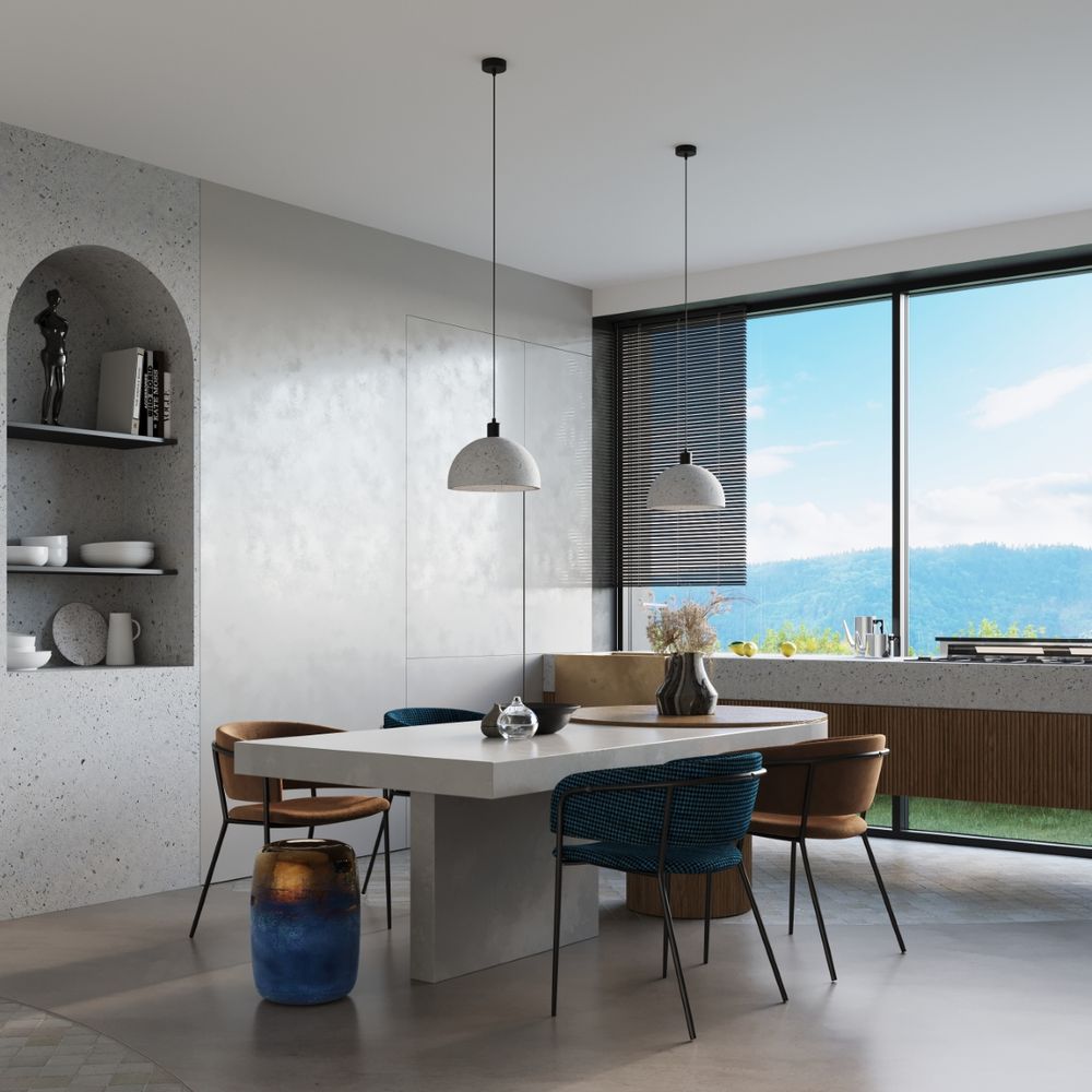 Pendant lamp concrete Pablito industrial Design E27 - SILVIONIX