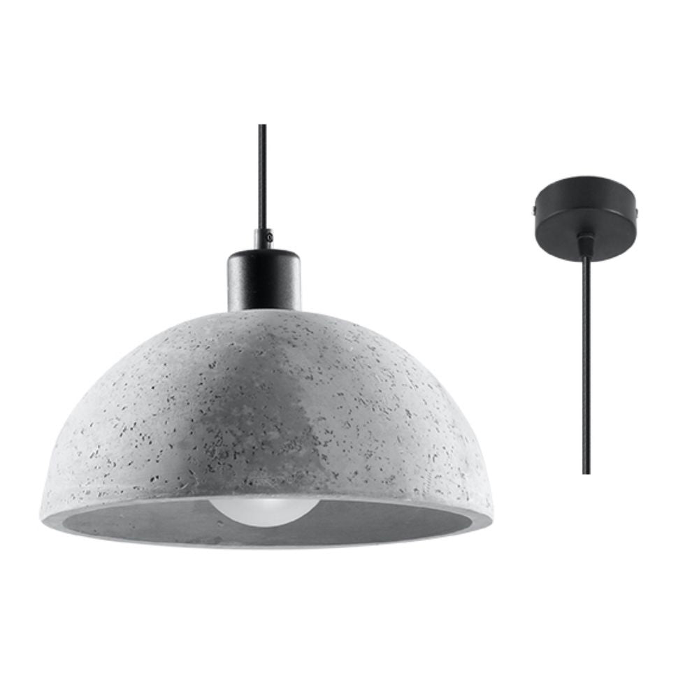 Pendant lamp concrete Pablito industrial Design E27 - SILVIONIX