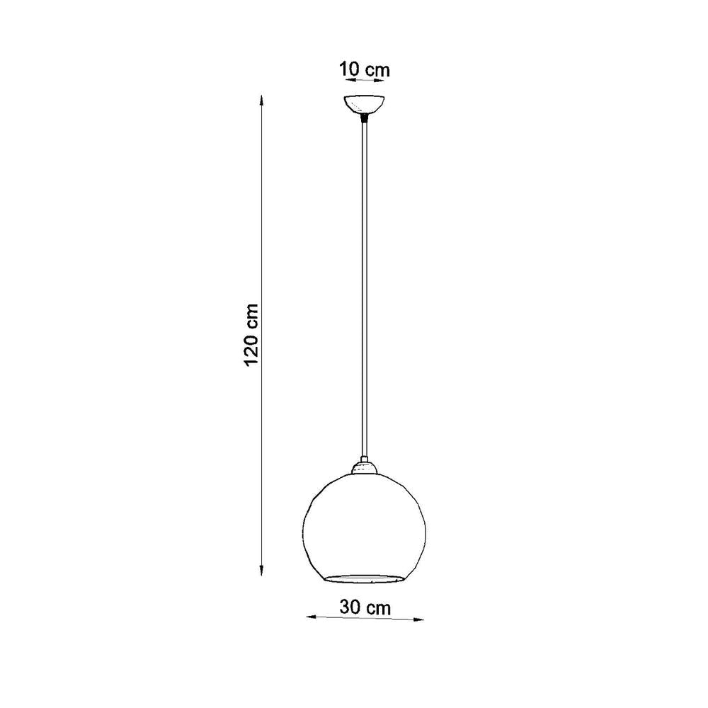 Pendant lamp steel, glass Ball minimalistic Design E27 - SILVIONIX
