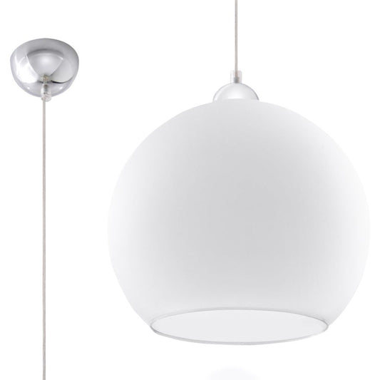 Pendant lamp steel, glass Ball minimalistic Design E27 - SILVIONIX