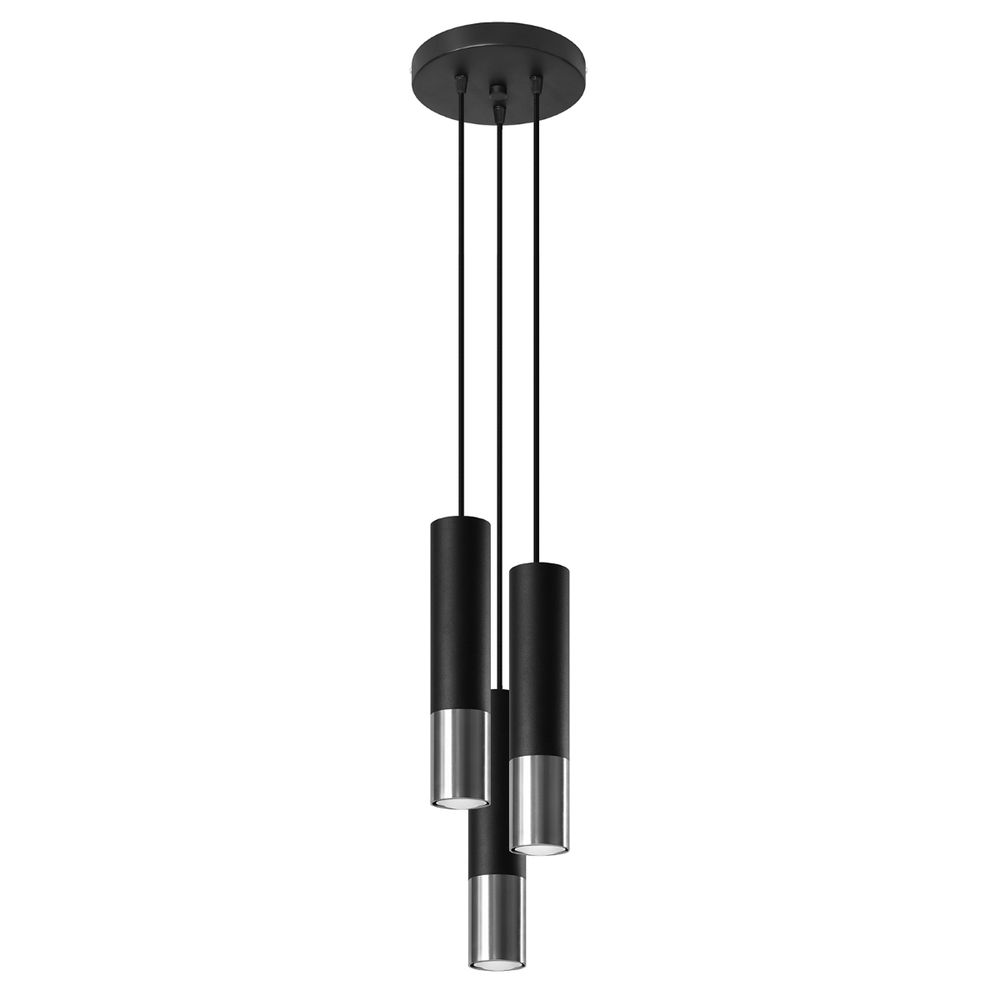 Pendant lamp steel Loopez modern Design GU10 - SILVIONIX