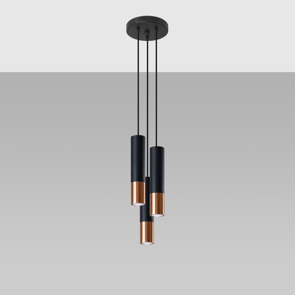 Pendant lamp steel Loopez modern Design GU10 - SILVIONIX