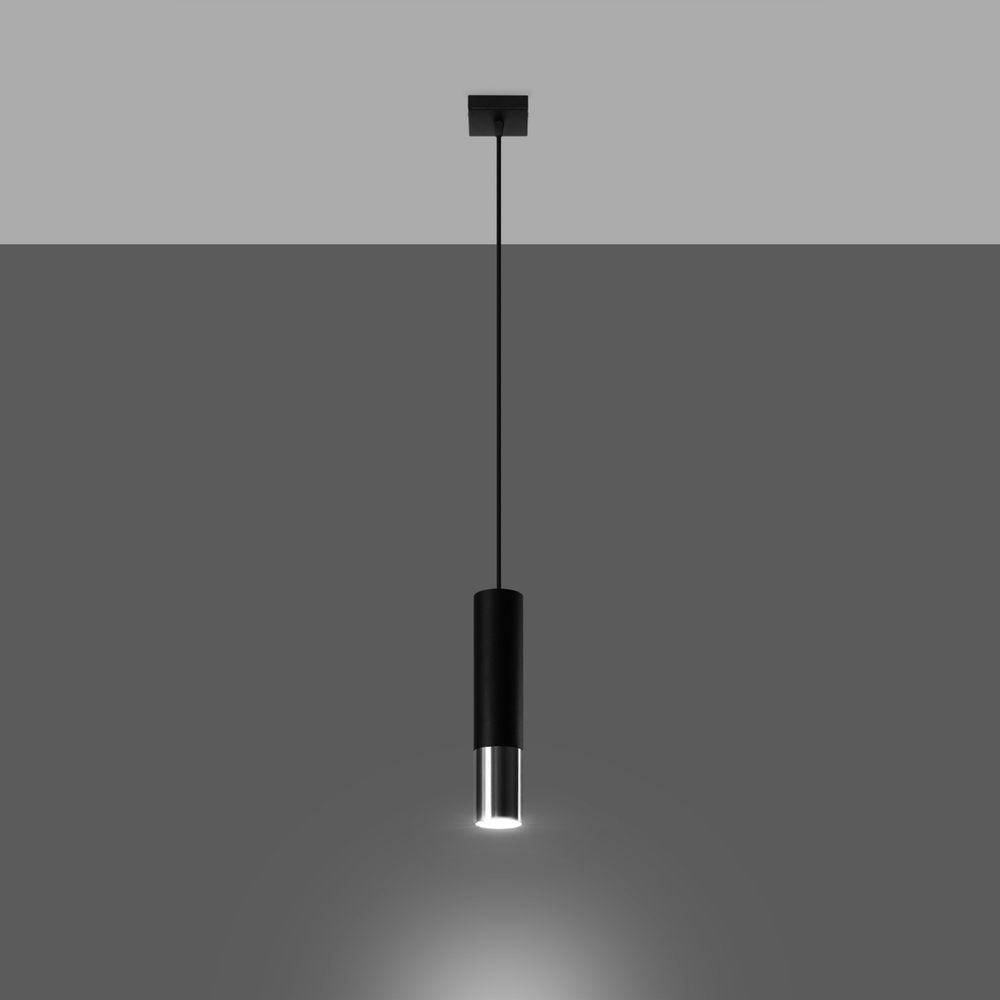 Pendant lamp steel Loopez modern Design GU10 - SILVIONIX