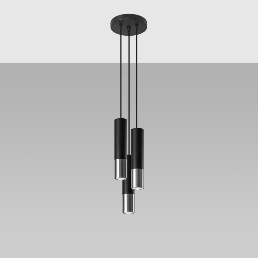 Pendant lamp steel Loopez modern Design GU10 - SILVIONIX