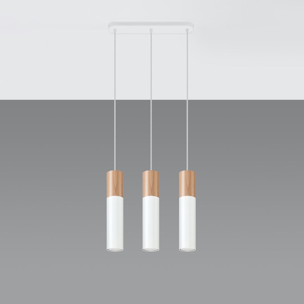 Pendant lamp steel, wood Pablo modern Design GU10 - SILVIONIX
