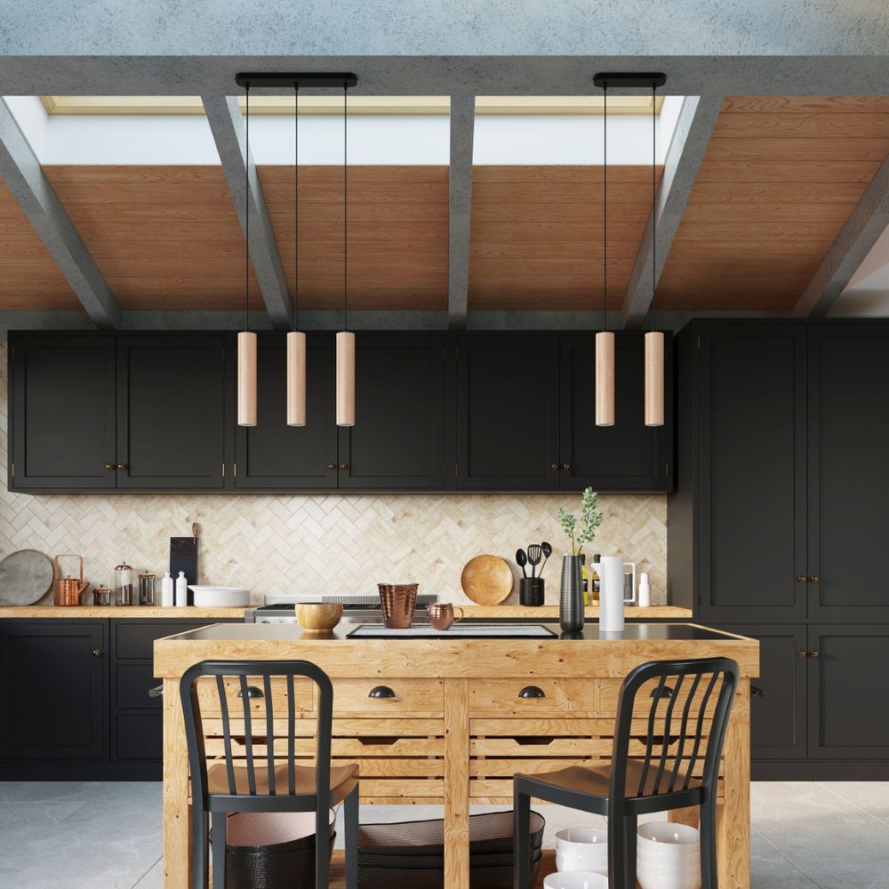 Pendant lamp wood Lino Scandinavian Design GU10 - SILVIONIX