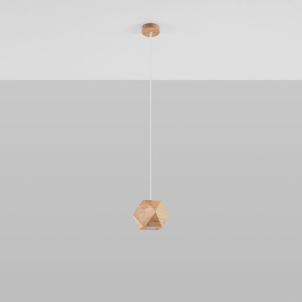 Pendant lamp wood Woody Scandinavian Design GU10 - SILVIONIX