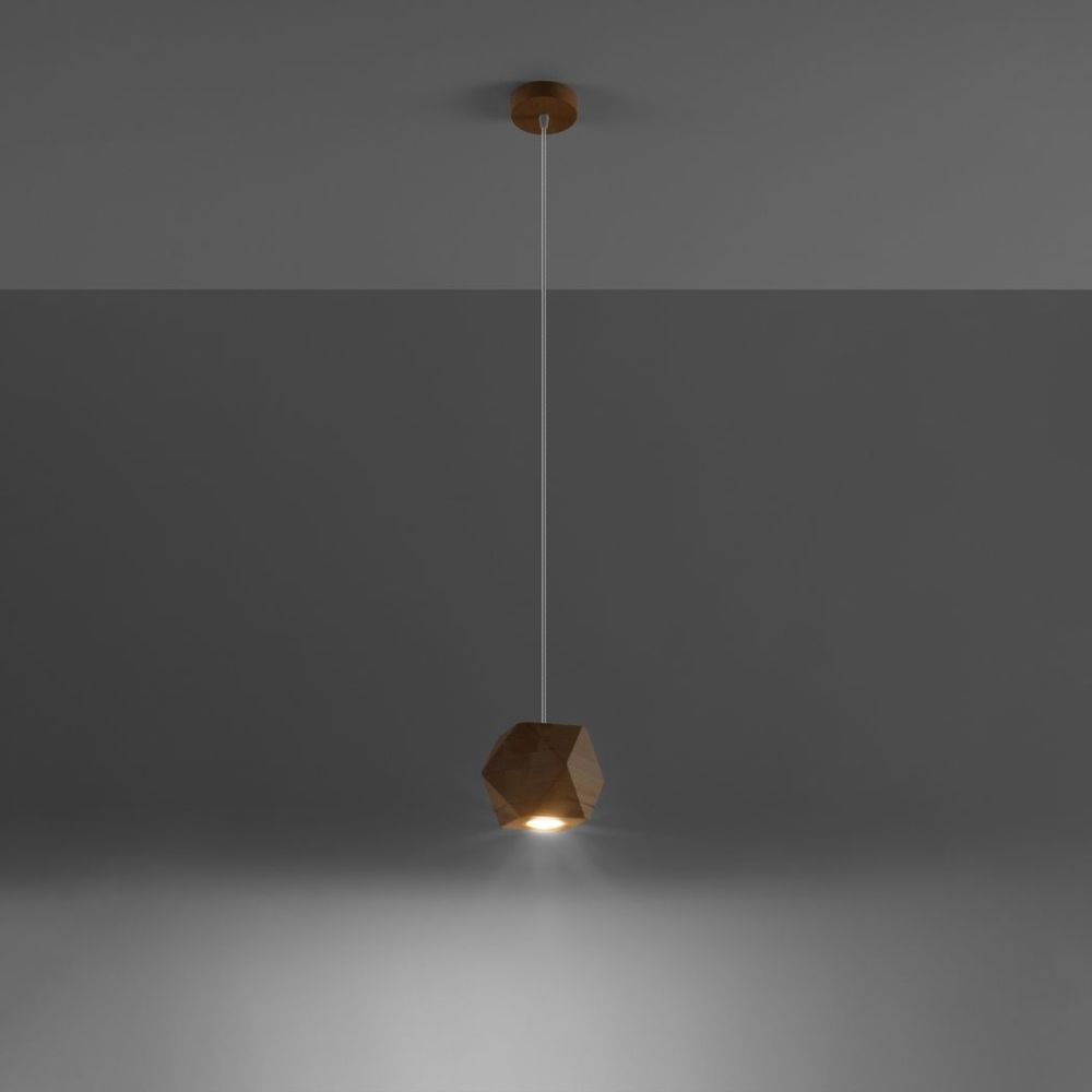 Pendant lamp wood Woody Scandinavian Design GU10 - SILVIONIX