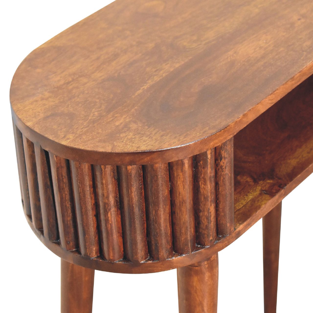 Stripe Chestnut Writing Desk - SILVIONIX