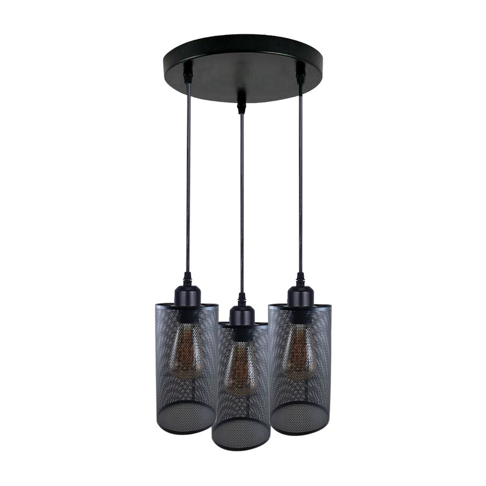 Ceiling Rose 3 Way Hanging Pendant Lamp Shade Light Fitting Lighting Kit UK