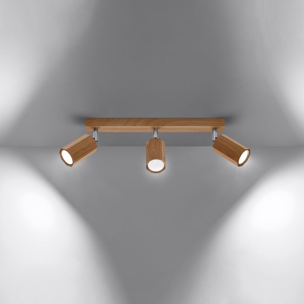 Ceiling lamp wood Zake Scandinavian Design GU10