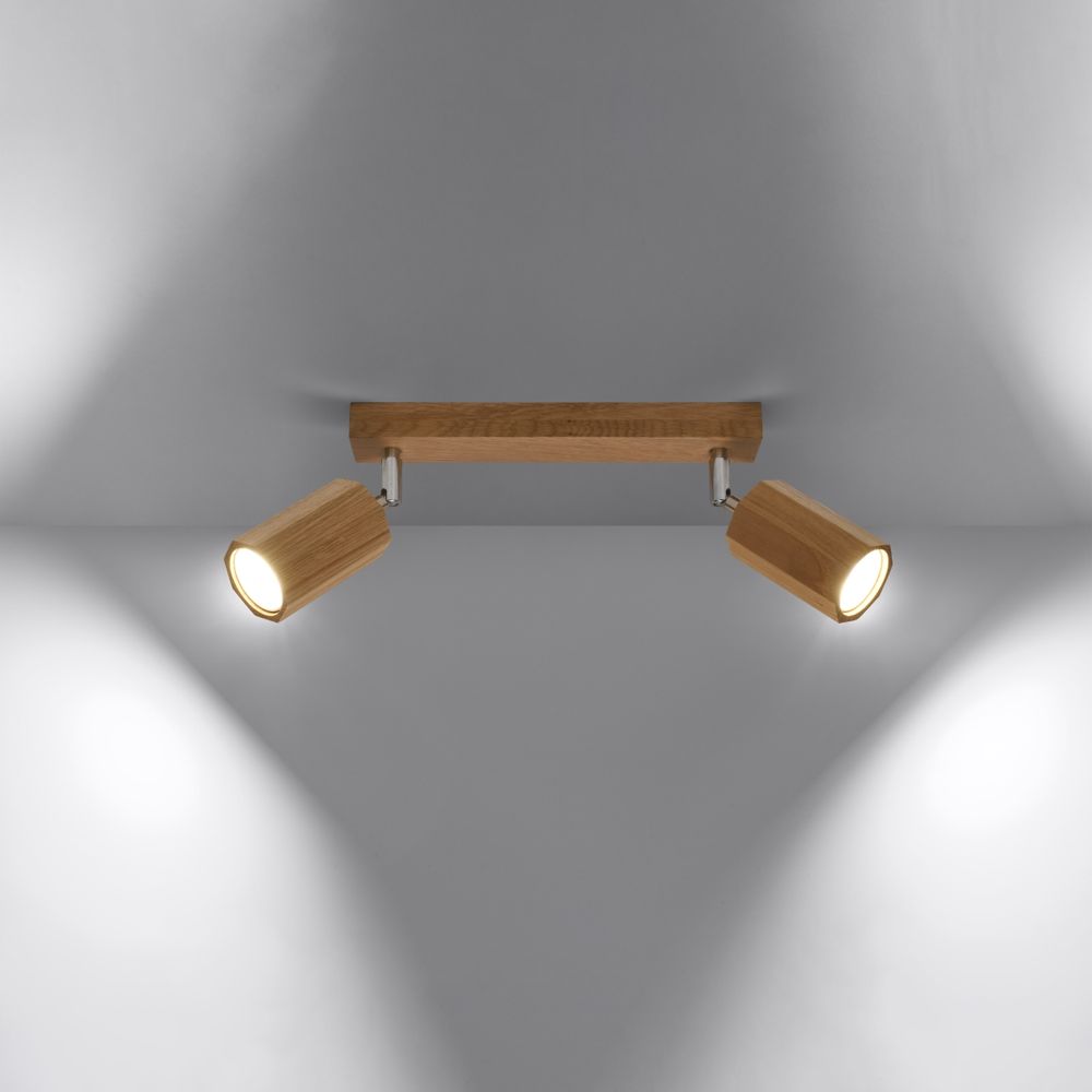 Ceiling lamp wood Zake Scandinavian Design GU10