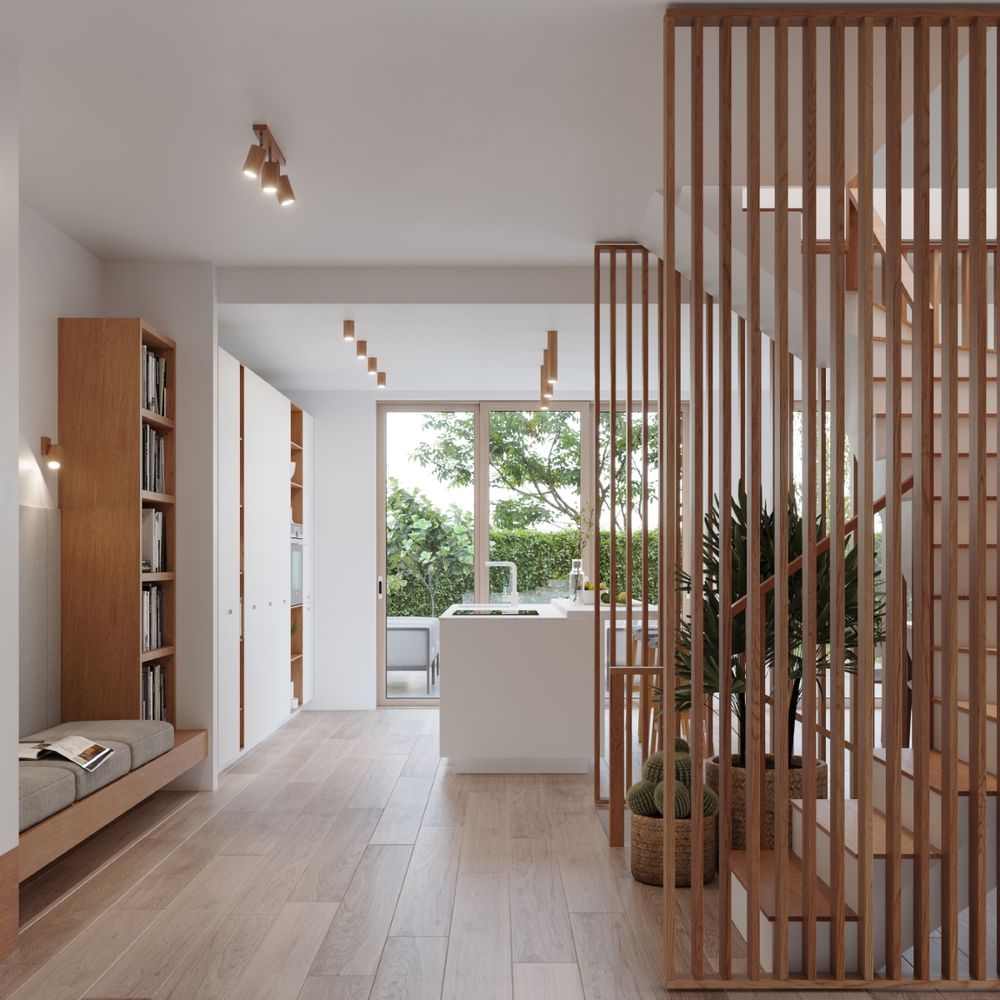 Ceiling lamp wood Zake Scandinavian Design GU10