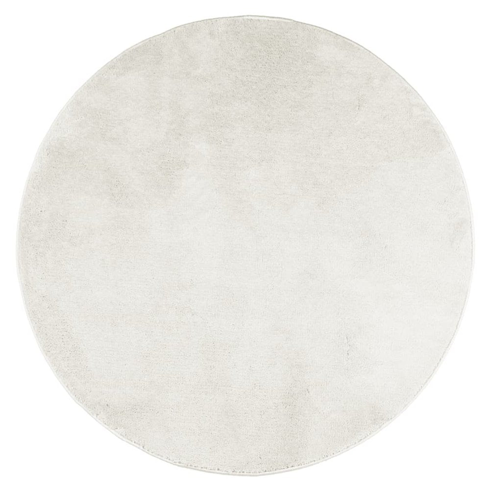 vidaXL Rug OVIEDO Short Pile Cream Ø 80 cm - SILVIONIX