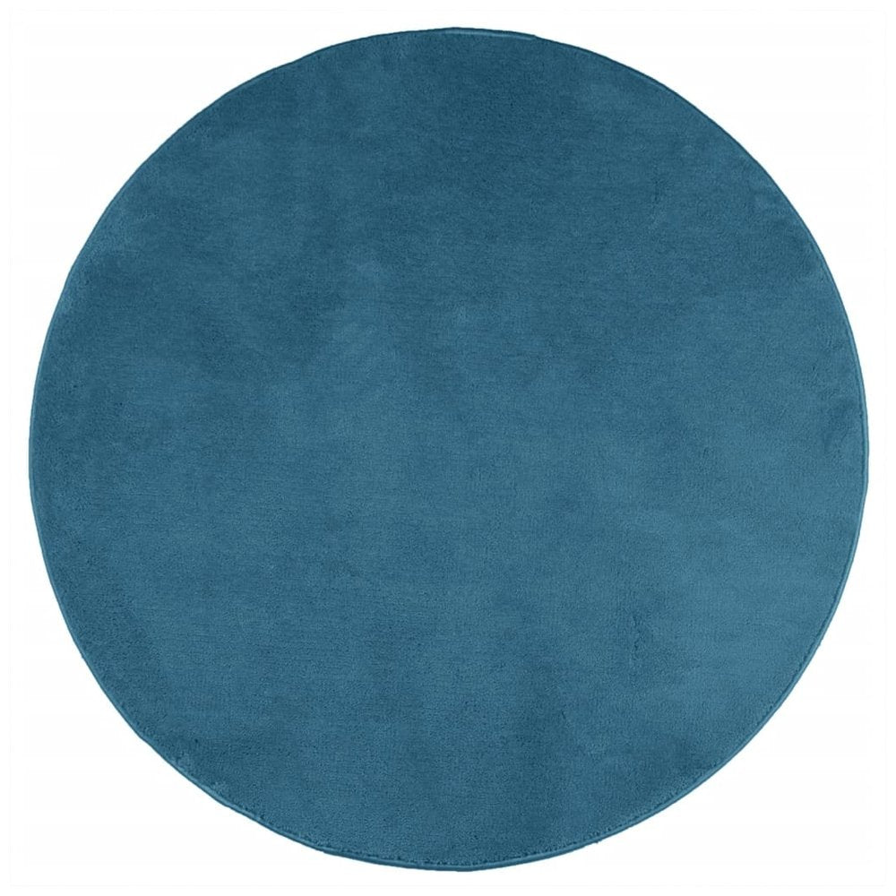 vidaXL Rug OVIEDO Short Pile Turquoise Ø 280 cm - SILVIONIX