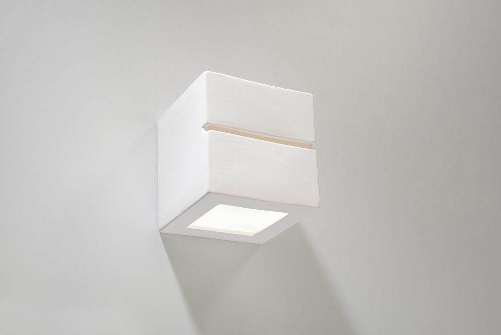Wall Lamp Ceramic LEO LINE Simple Classic Design Paintable LED27 - SILVIONIX