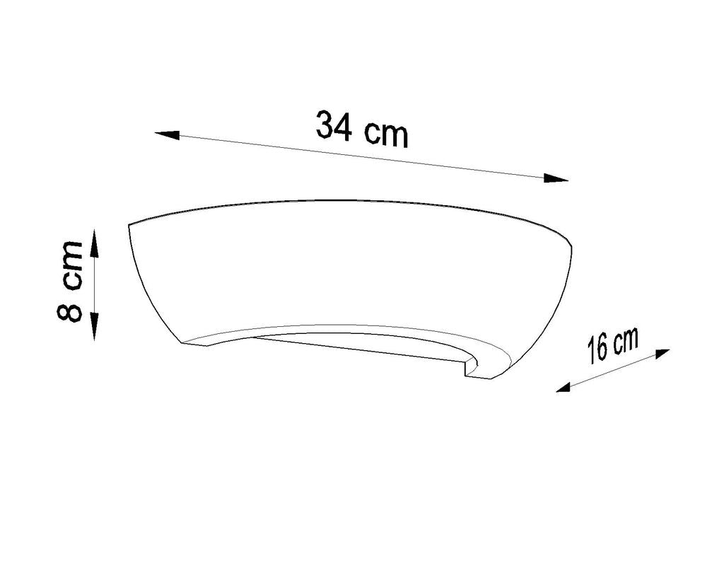 Wall Lamp Ceramic OSKAR Simple Classic Design Paintable LED27 - SILVIONIX