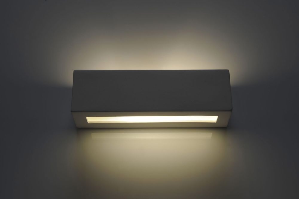 Wall Lamp Ceramic VEGA Simple Classic Design Paintable LED27 - SILVIONIX