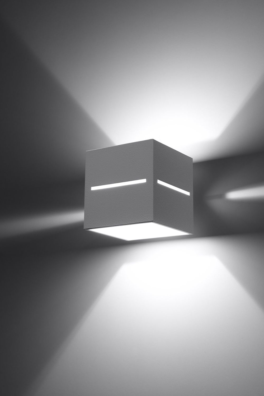 Wall Lamp LOBO White Up/Down Square Shape Modern Loft Design G9 - SILVIONIX