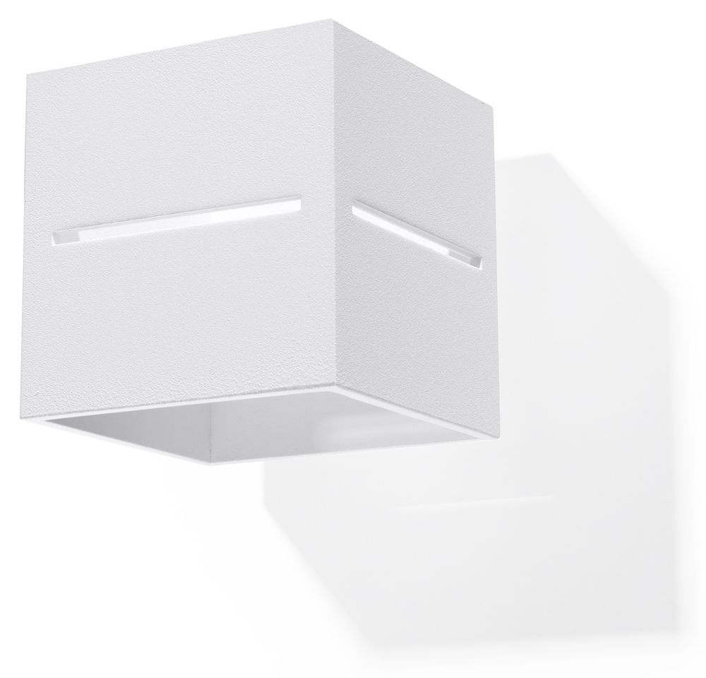 Wall Lamp LOBO White Up/Down Square Shape Modern Loft Design G9 - SILVIONIX