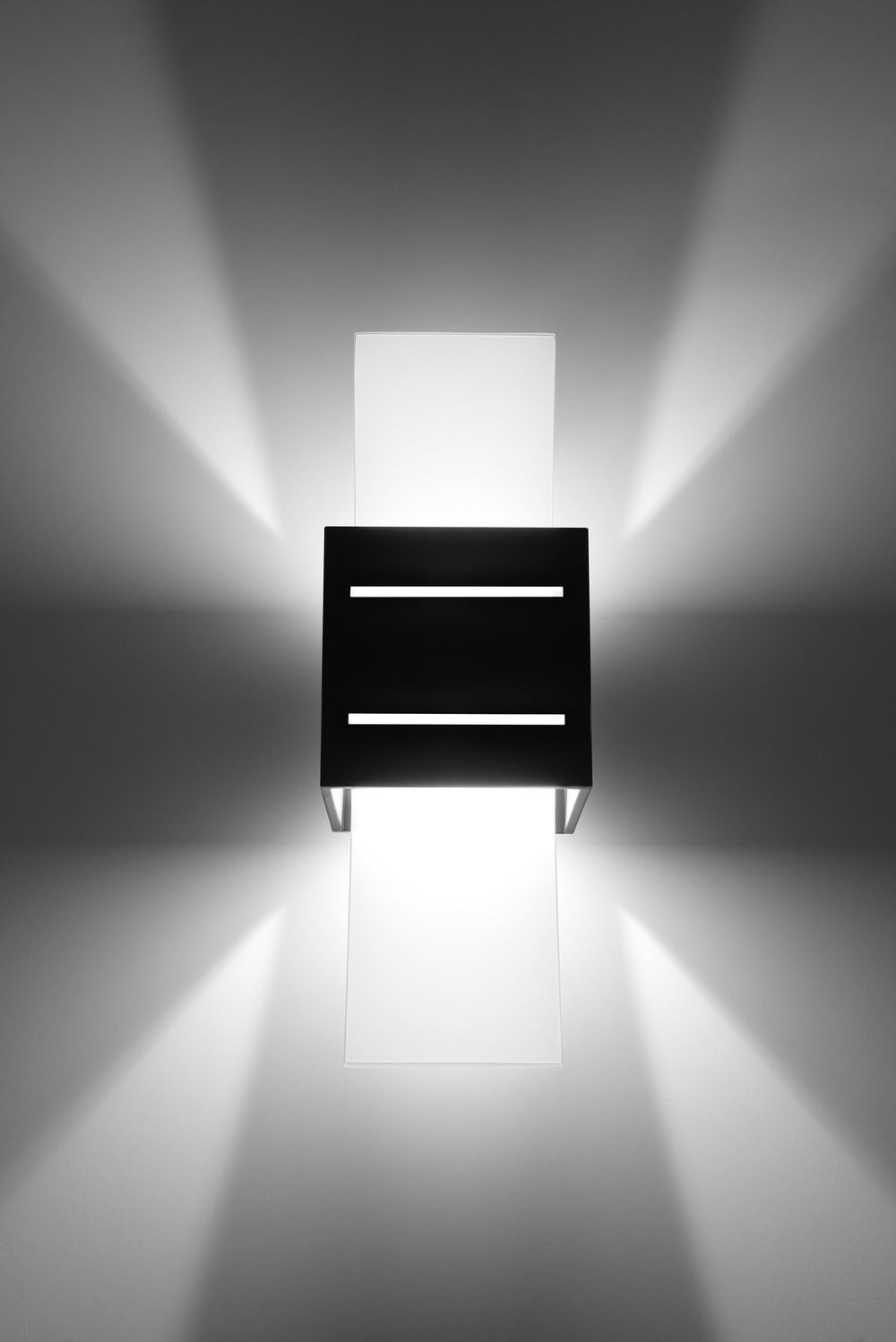 Wall Lamp LORETO Black Up/Down Square Shape Modern Loft Design G9 - SILVIONIX