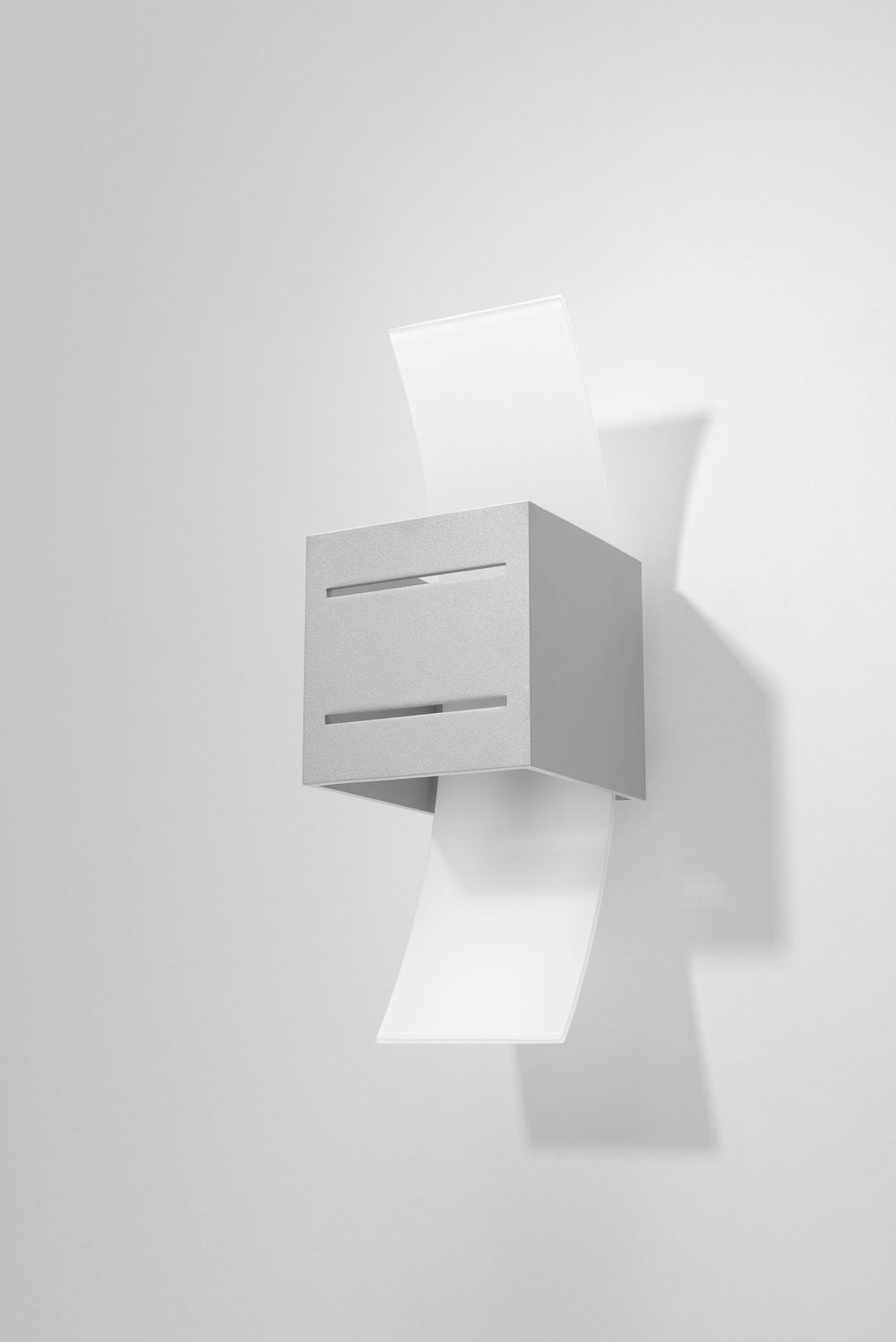 Wall Lamp LORETO Grey Up/Down Square Shape Modern Loft Design G9 - SILVIONIX