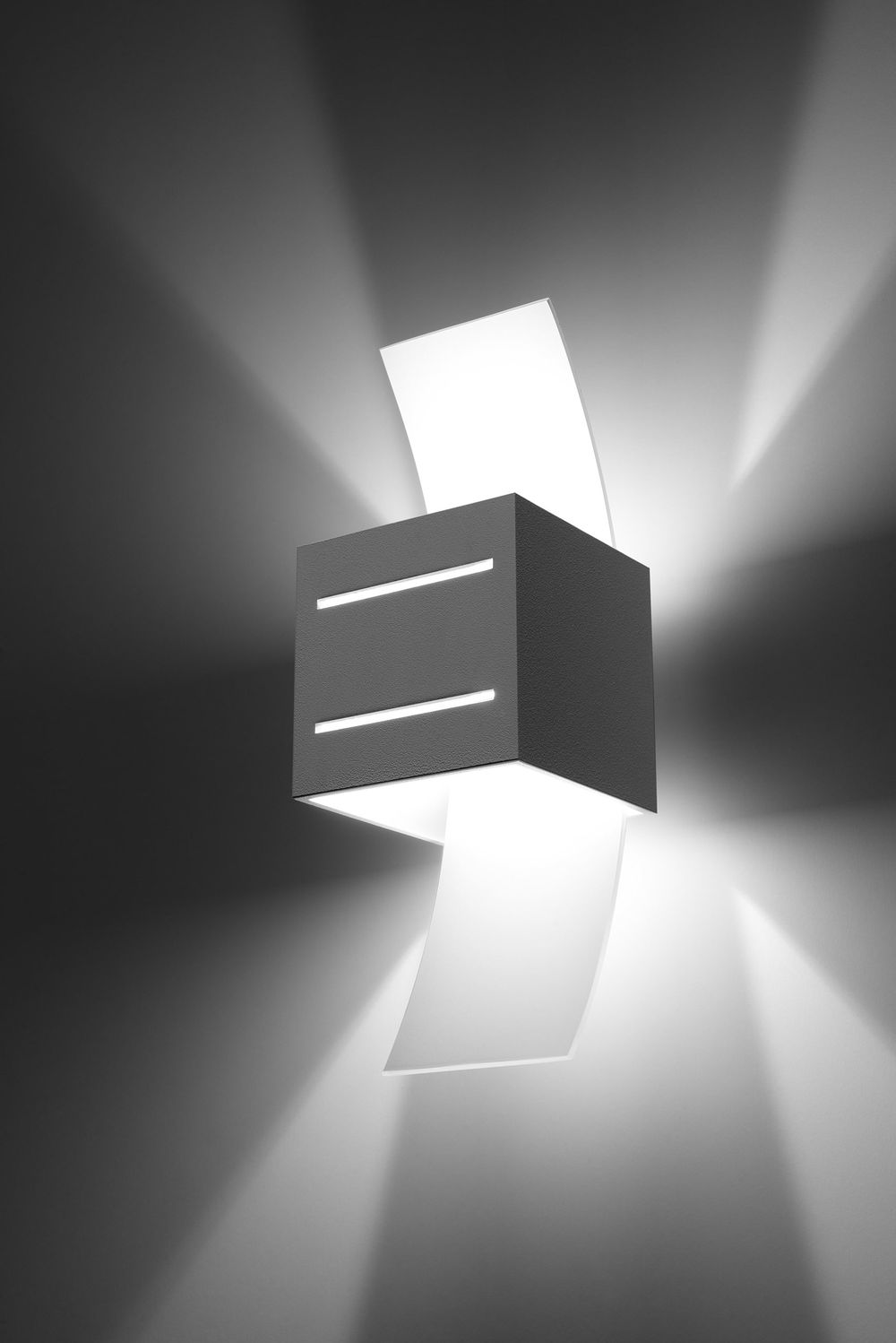 Wall Lamp LORETO White Up/Down Square Shape Modern Loft Design G9 - SILVIONIX