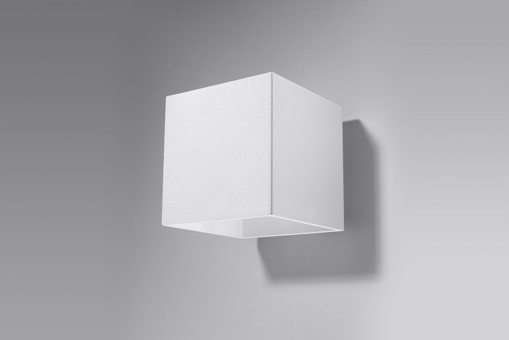 Wall Lamp QUAD 1 White Up/Down Square Shape Modern Loft Design G9 - SILVIONIX