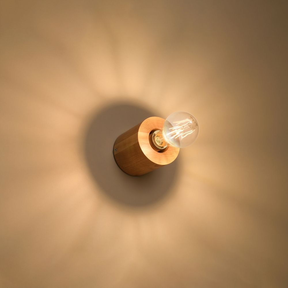 Wall lamp wood Salgado Scandinavian Design E27 - SILVIONIX