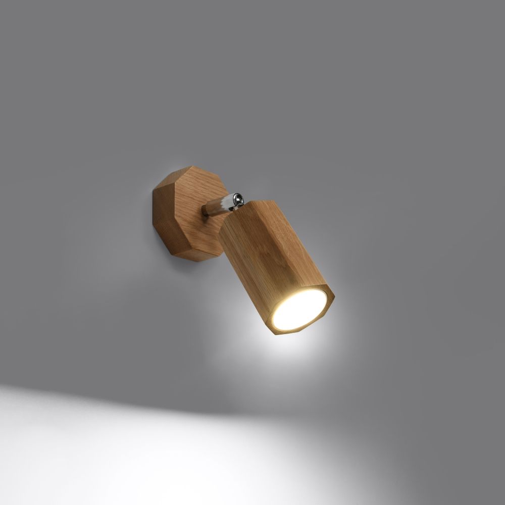 Wall lamp wood Zake Scandinavian Design GU10 - SILVIONIX