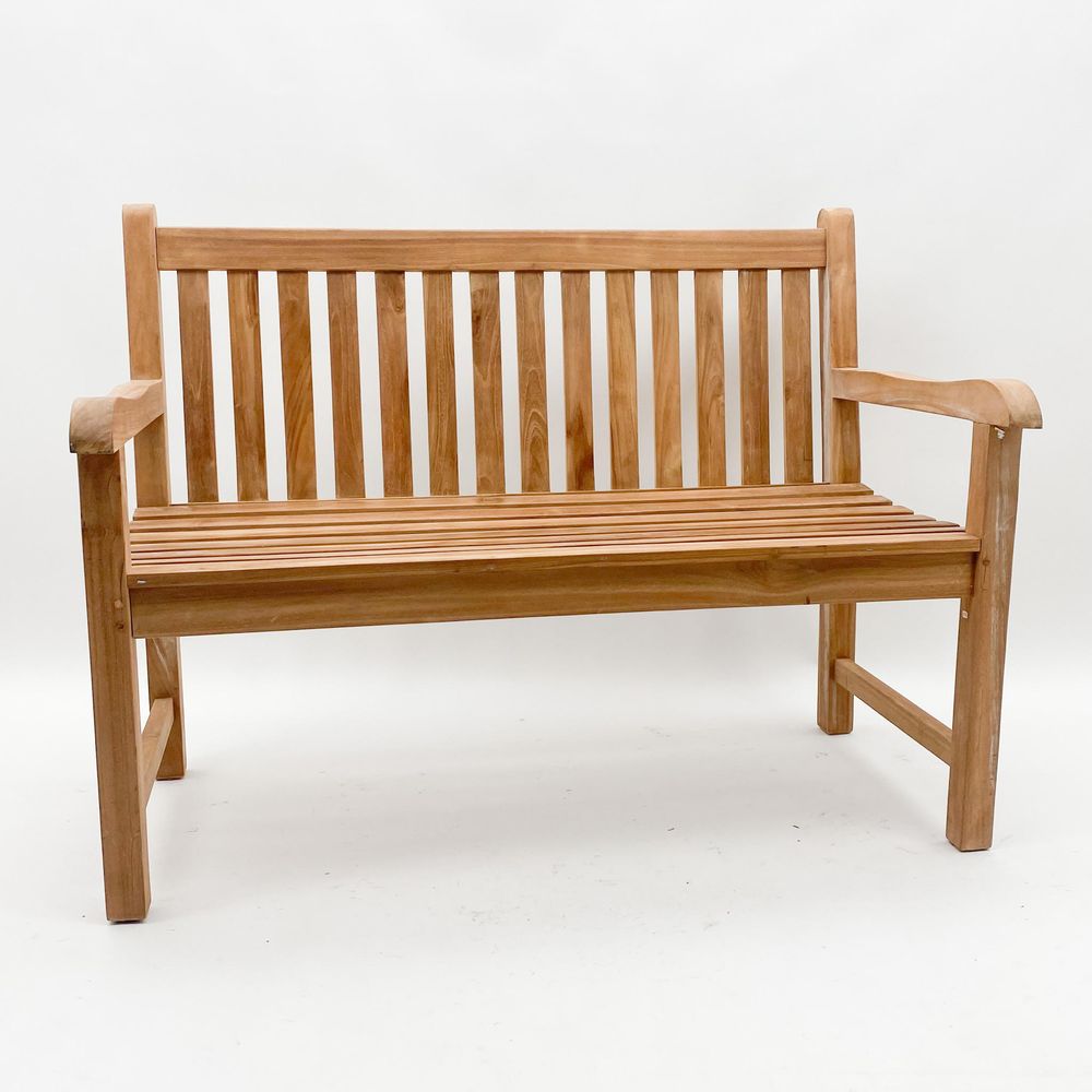 120CM 2 SEAT STRAIGHT BACK BENCH - SILVIONIX