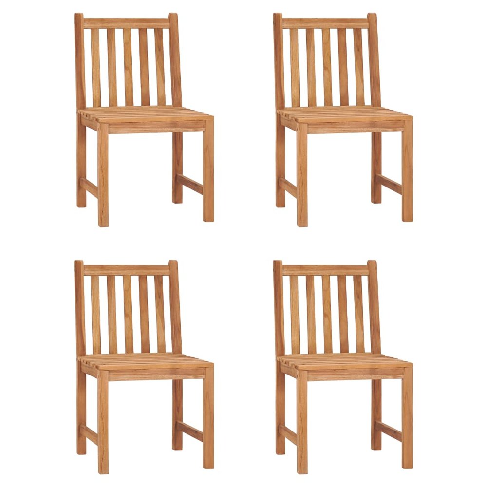 5 Piece Garden Dining Set Solid Teak Wood - SILVIONIX