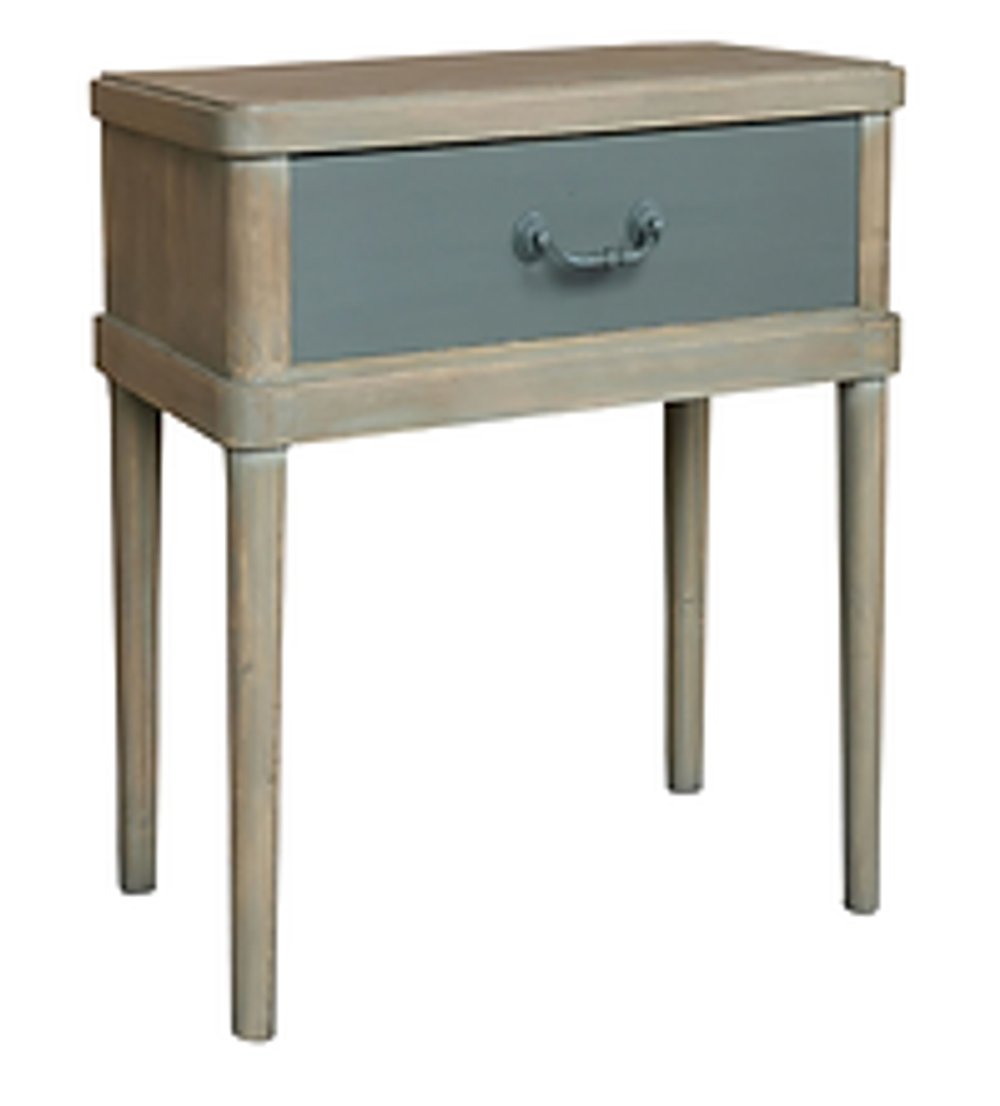 55CM WOODEN 1 DRAWER TABLE - SILVIONIX