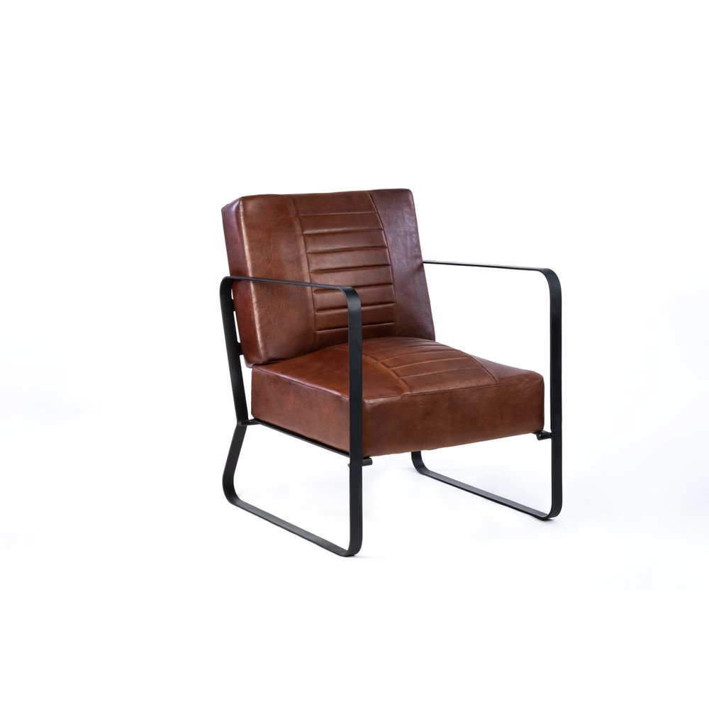 74CM INDUSTRIAL LEATHER CHAIR - SILVIONIX