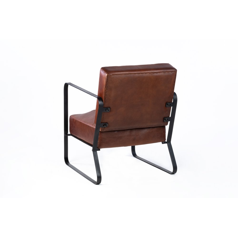 74CM INDUSTRIAL LEATHER CHAIR - SILVIONIX