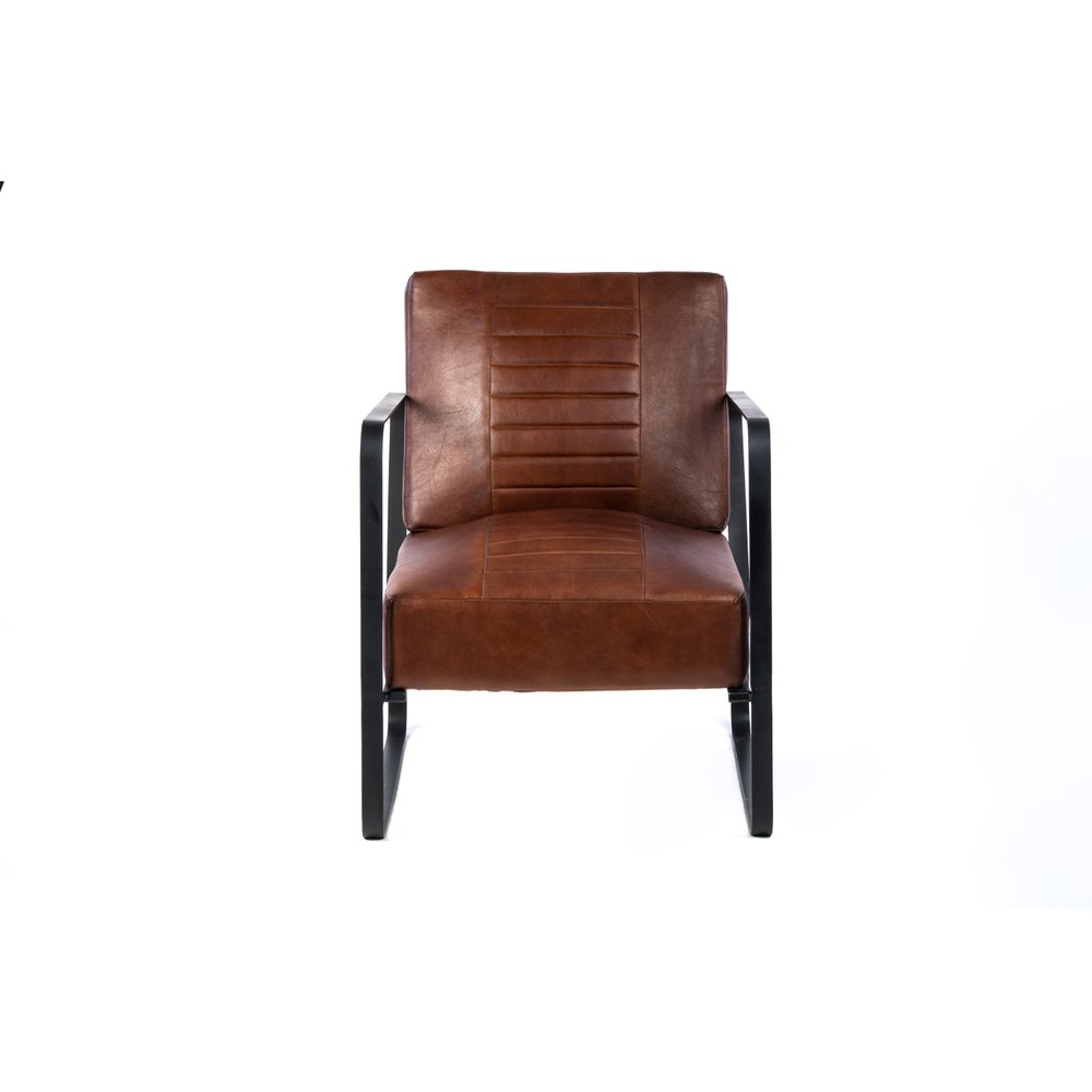 74CM INDUSTRIAL LEATHER CHAIR - SILVIONIX