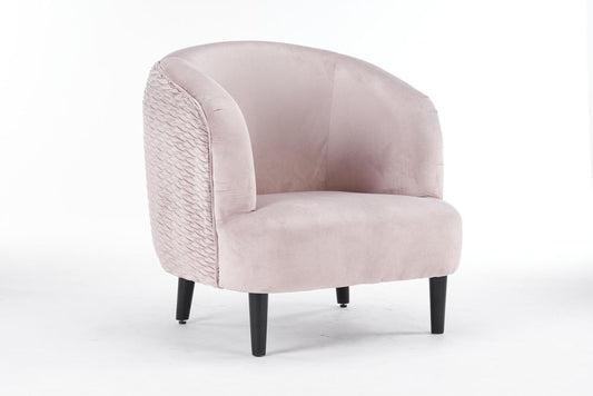 77CM GREY VELVET ARM CHAIR - SILVIONIX