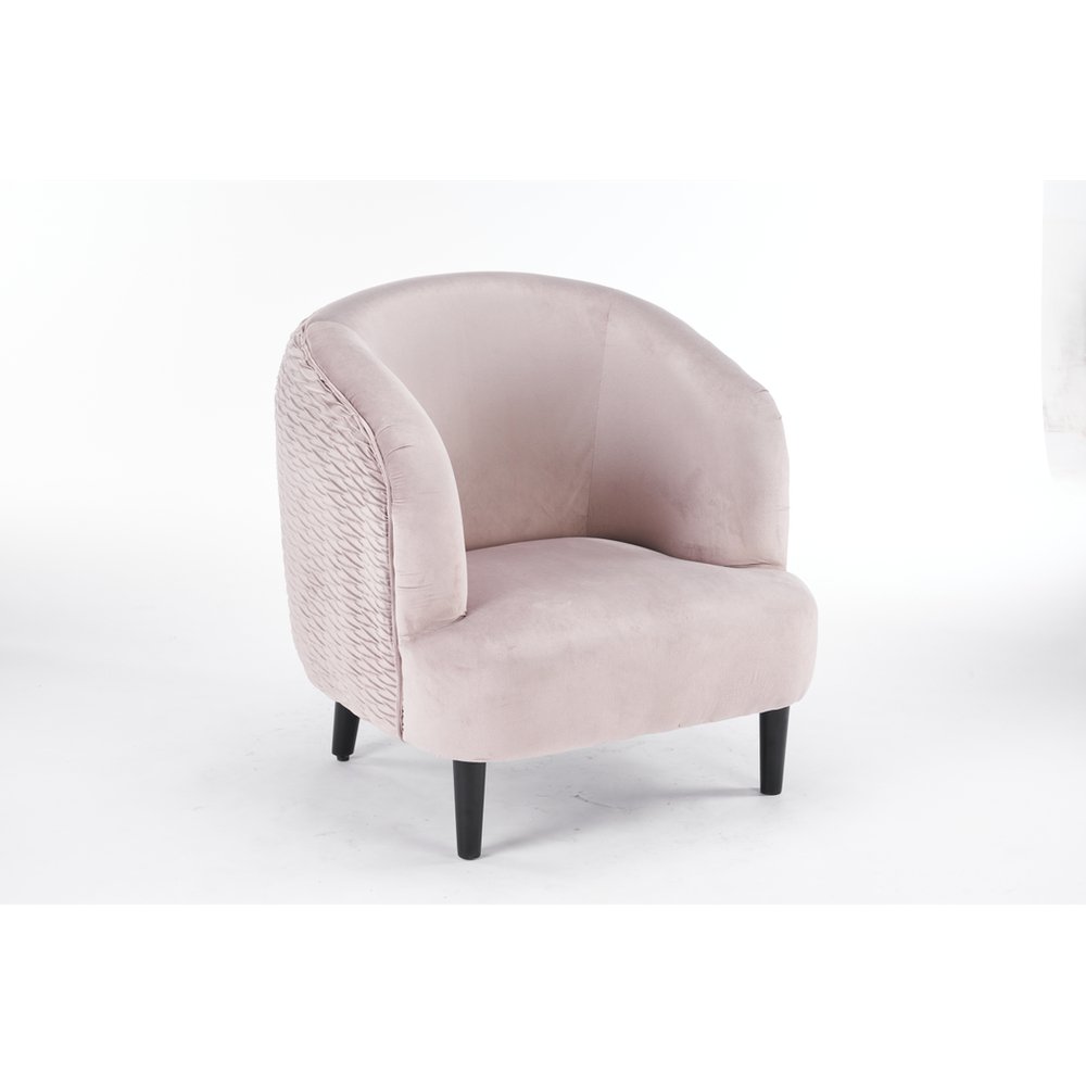 77CM GREY VELVET ARM CHAIR - SILVIONIX