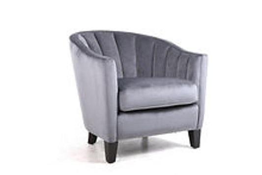 80CM LEAD COLOUR VELVET ARMCHAIR - SILVIONIX