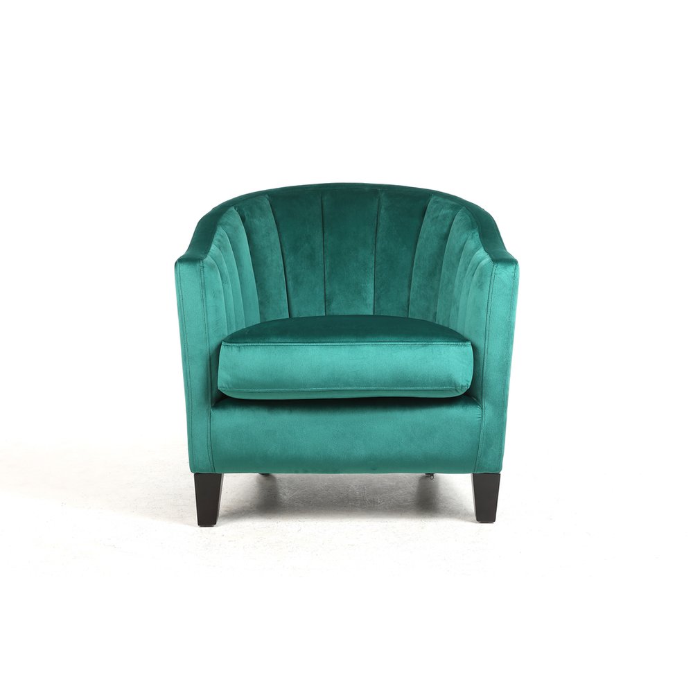 80CM SEAGRASS COLOUR VELVET ARMCHAIR - SILVIONIX