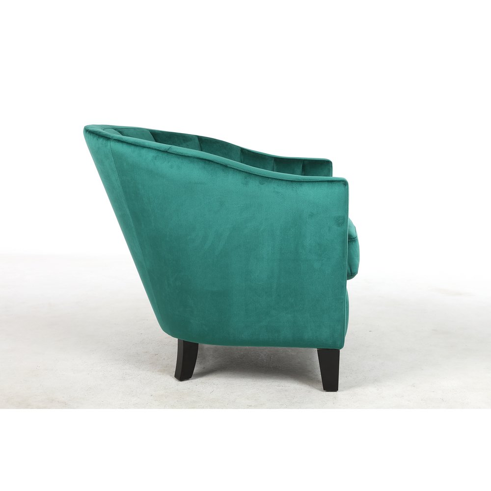 80CM SEAGRASS COLOUR VELVET ARMCHAIR - SILVIONIX