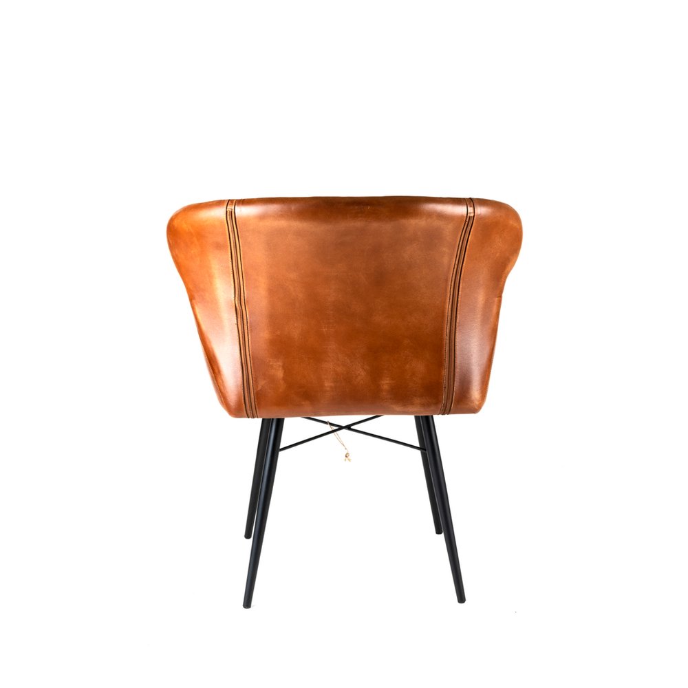 81CM LEATHER DINING CHAIR - SILVIONIX