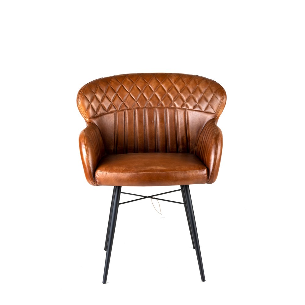 81CM LEATHER DINING CHAIR - SILVIONIX