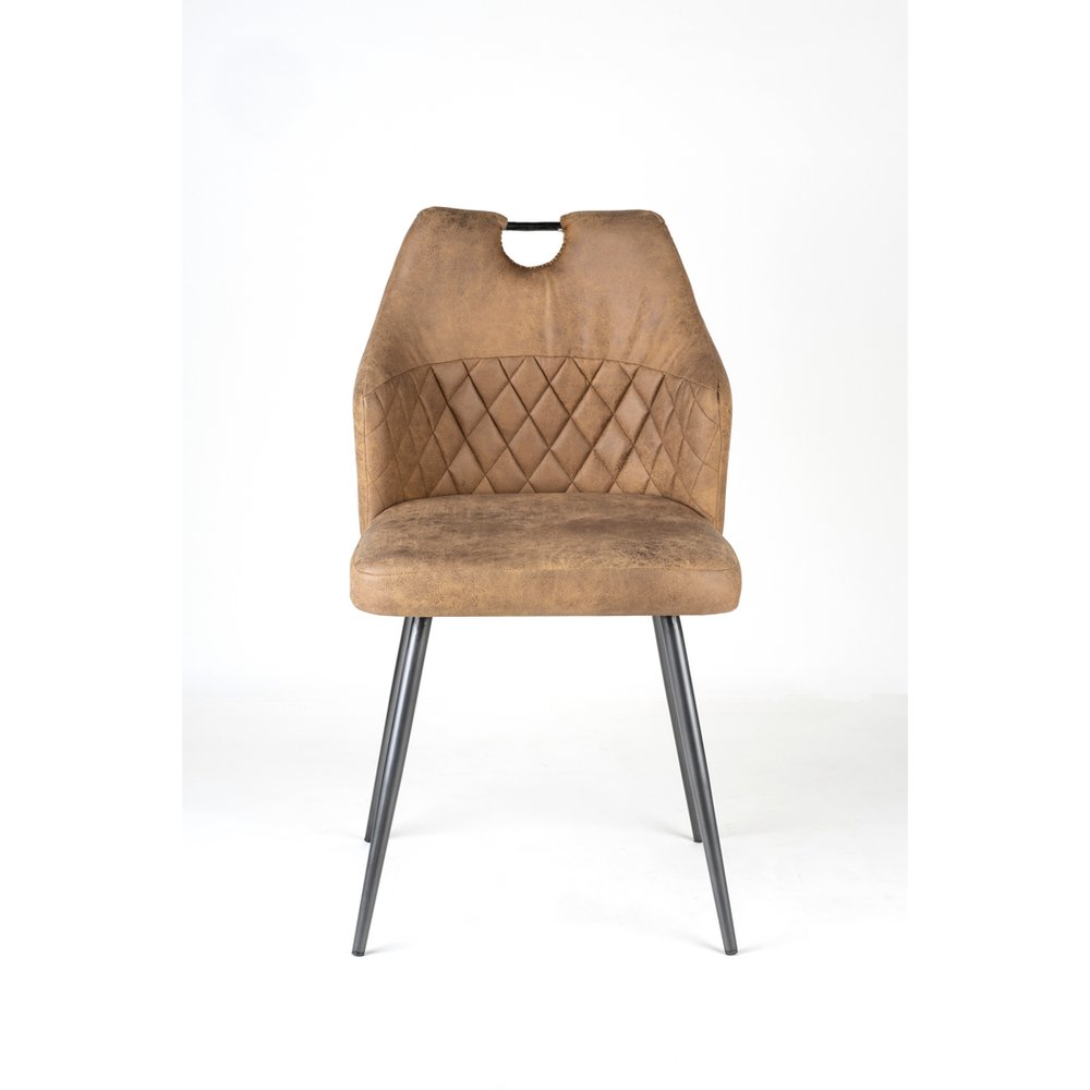 86CM LEATHER DINING CHAIR - SILVIONIX