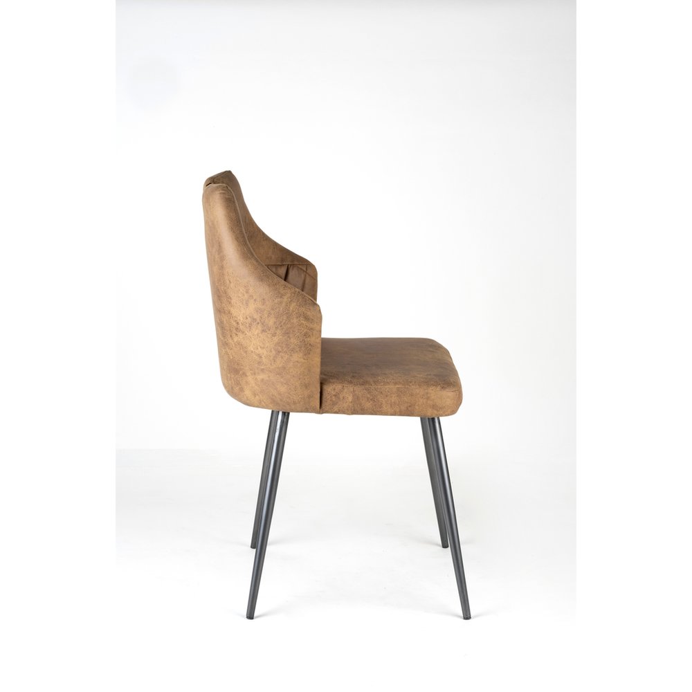 86CM LEATHER DINING CHAIR - SILVIONIX